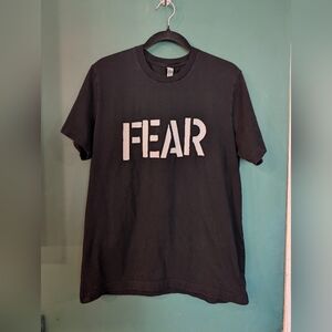 Fear t-shirt, punk band, size large, black
